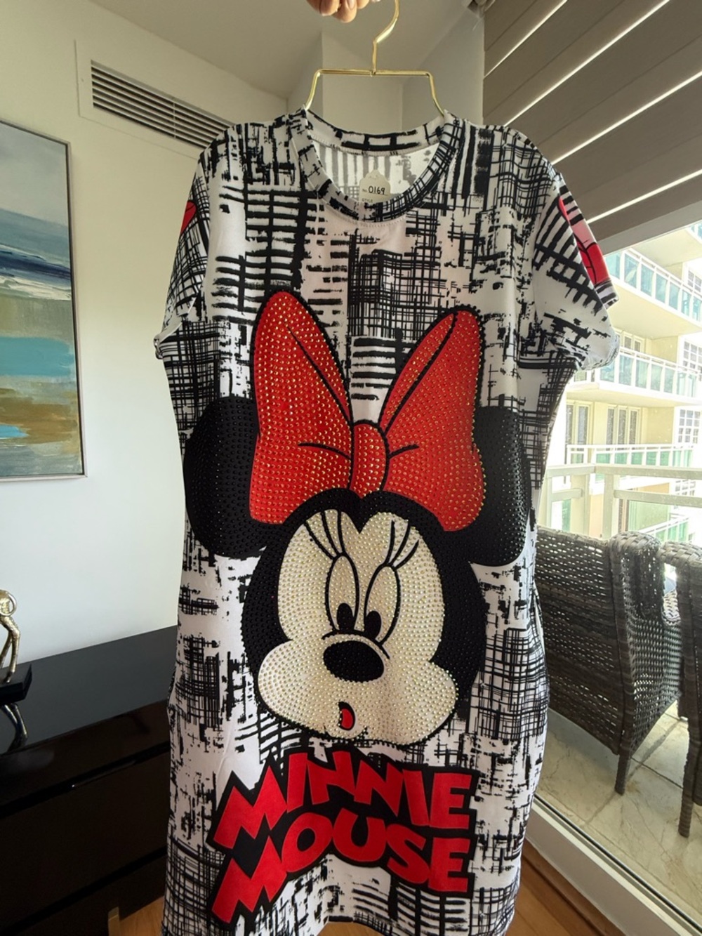 Minnie Mouse Graphic Tee Dress with Red Bow - Picture 4 of 5